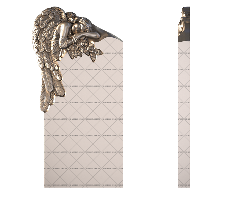 Monument with angels, 3d models (stl)